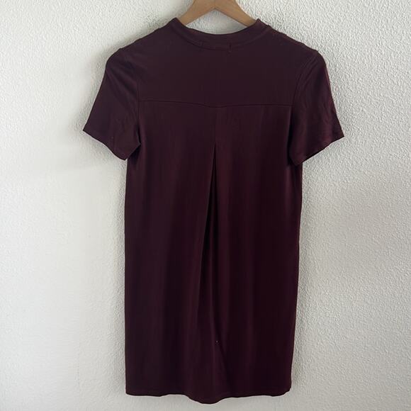 Fighting Eel Eggplant Maroon Purple V Neck Stretchy Dress Hawaii Paradise Aloha - Picture 2 of 6